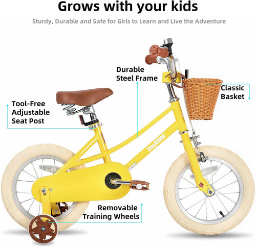 12-20 Inch Kids Bike for 2-12 Years (33"-59") Boys & Girls, Kids' Bicycle with Training Wheels & Basket, Multiple Colors
