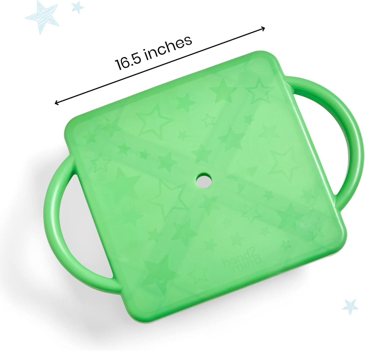 Green Indoor Scooter Board with Safety Handles for Kids Ages 6-12, Plastic Floor Scooter Board with Rollers, Physical Education for Home, Homeschool Supplies (Pack of 1)