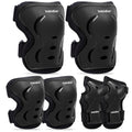 Knee Pads for Kids Girls and Boys Protective Gear Set with Knee Pads Elbow Pads and Wrist Guards Ideal for Skating Skateboard Scooter Cycling Bike Riding (X-Small, Black)
