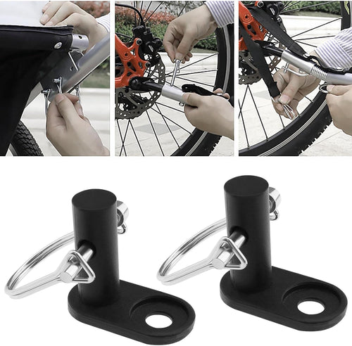 2PCS Bicycle Trailer Hitch Connector with 4PCS Coupler Pin Trailer Bike Coupler Pet Cargo Bike Trailer Hitch Attachment for Folding Bikes Pet Carts Hauling Goods
