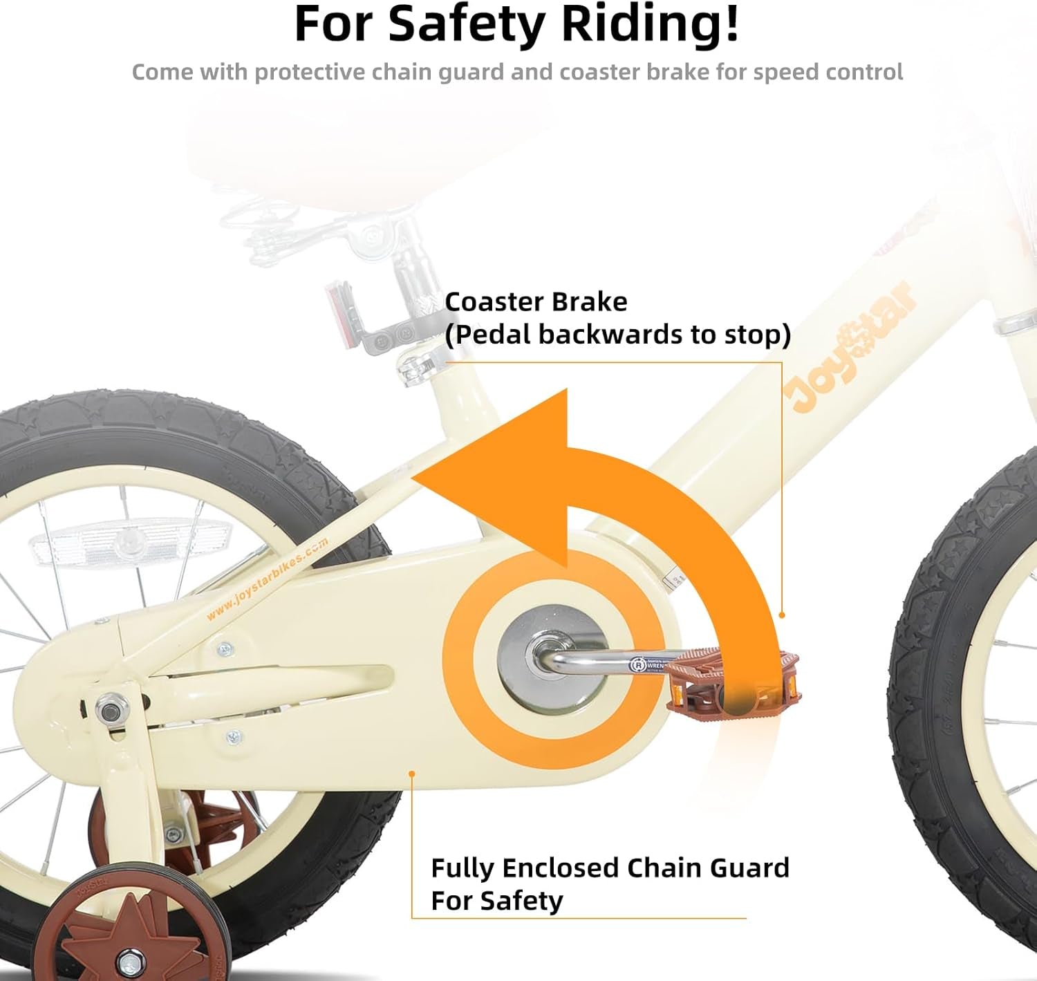 Vintage 12 & 14 & 16 Inch Kids Bike with Basket & Training Wheels for 2-7 Years Old Girls & Boys (Green, Ivory & Pink)